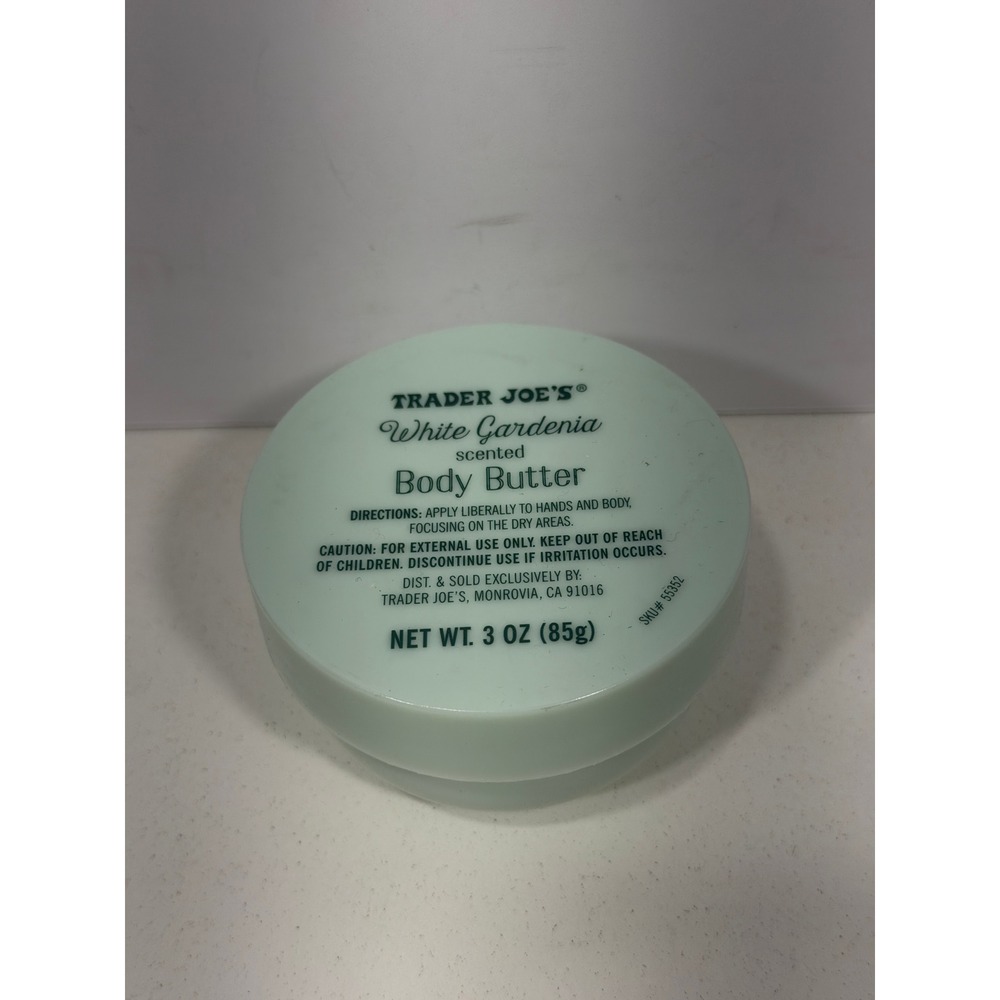 Trader Joe's White Gardenia Scented Body Butter Moisturizer 3 oz 85g SKU 55352